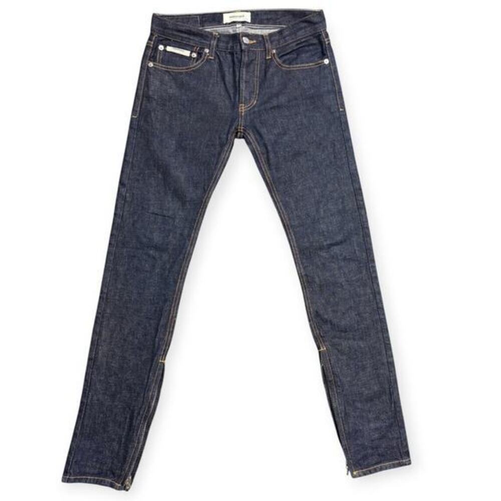Essentials Fear of God with Side Zip Slim Jeans Mens Size 28x30‎ Indigo Blue FOG